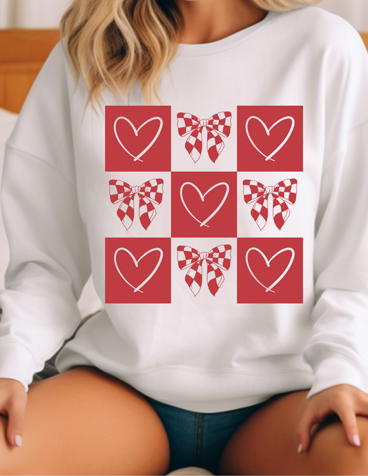 CHECKARD HEARTS AND BOWS